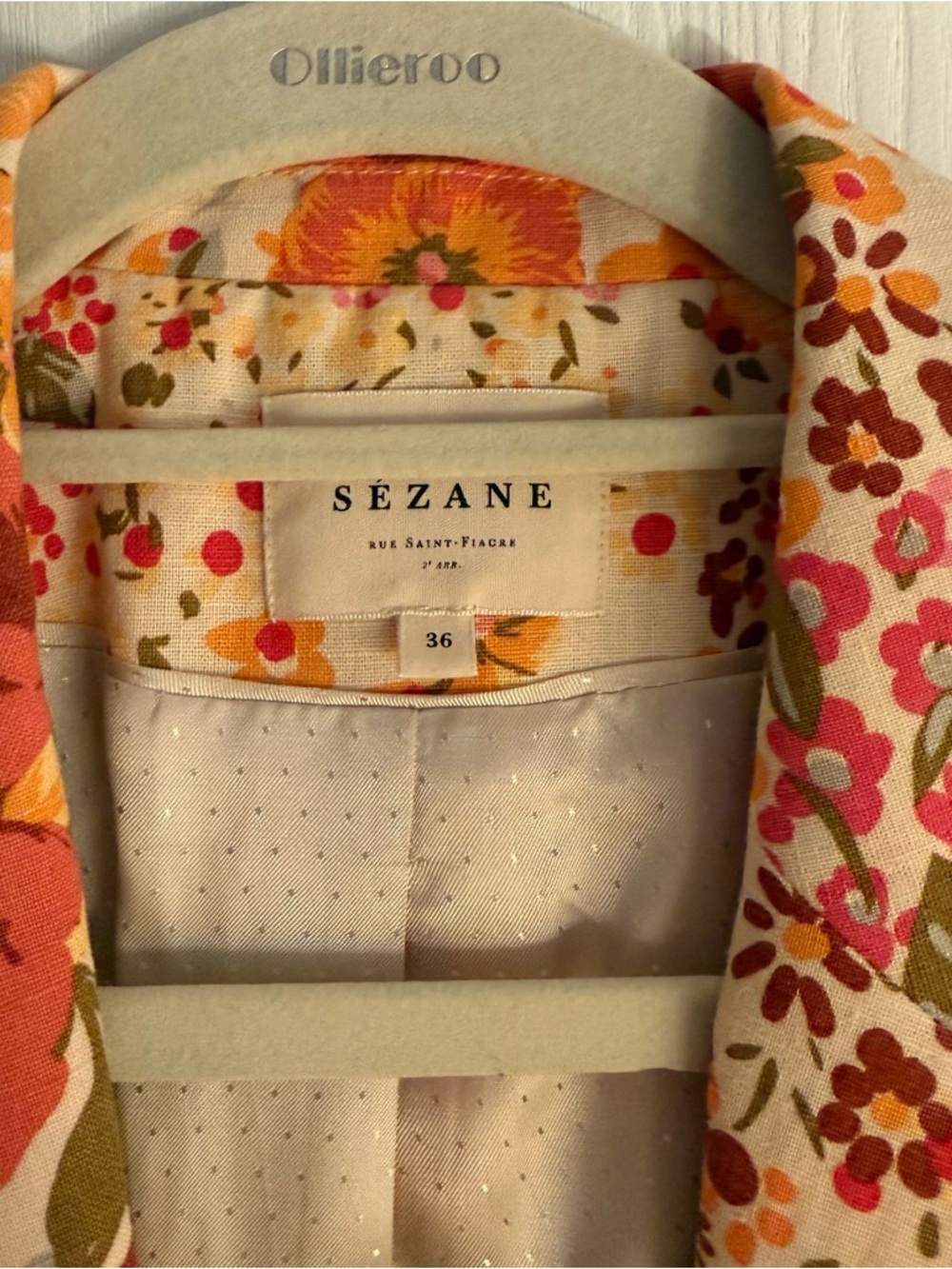 Sezane Gracie Jacket Eden - Size 36 - Picture 4 of 7